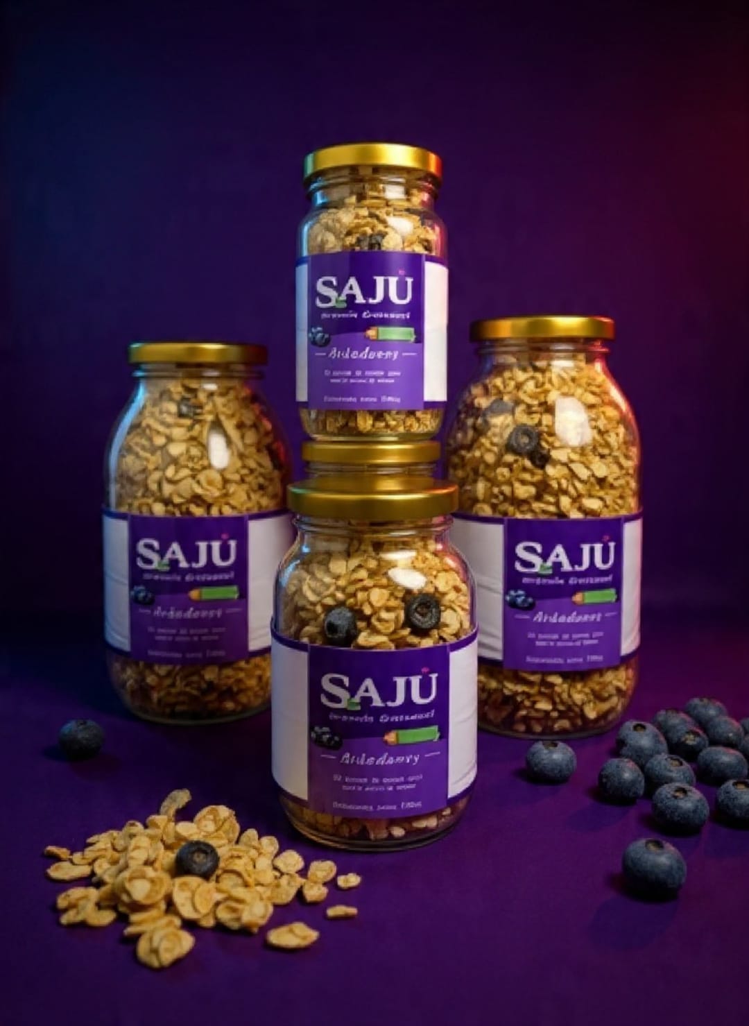 Granola Artesanal de Arándanos – SAJU 🍓💜